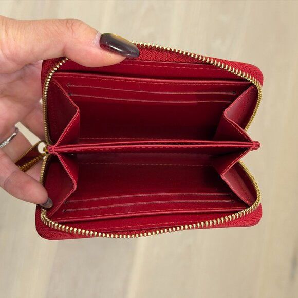 LV Zippy Coin Purse/Card Wallet in Red Vernis Leather - Picture 4 of 7